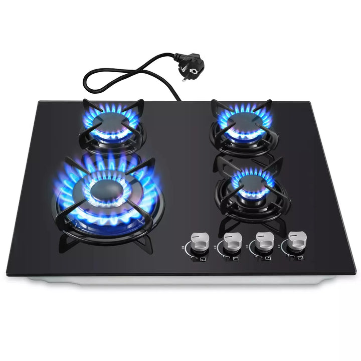 TopStrong 4-Burner Glass Ceramic Built-in Hob Natural Gas Propane Gas Hob