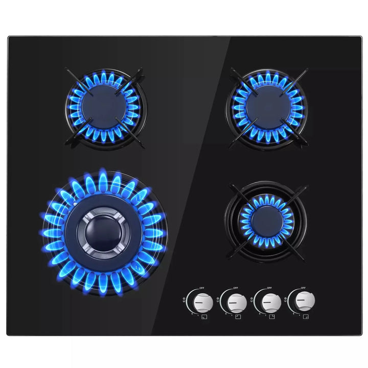 TopStrong 4-Burner Glass Ceramic Built-in Hob Natural Gas Propane Gas Hob